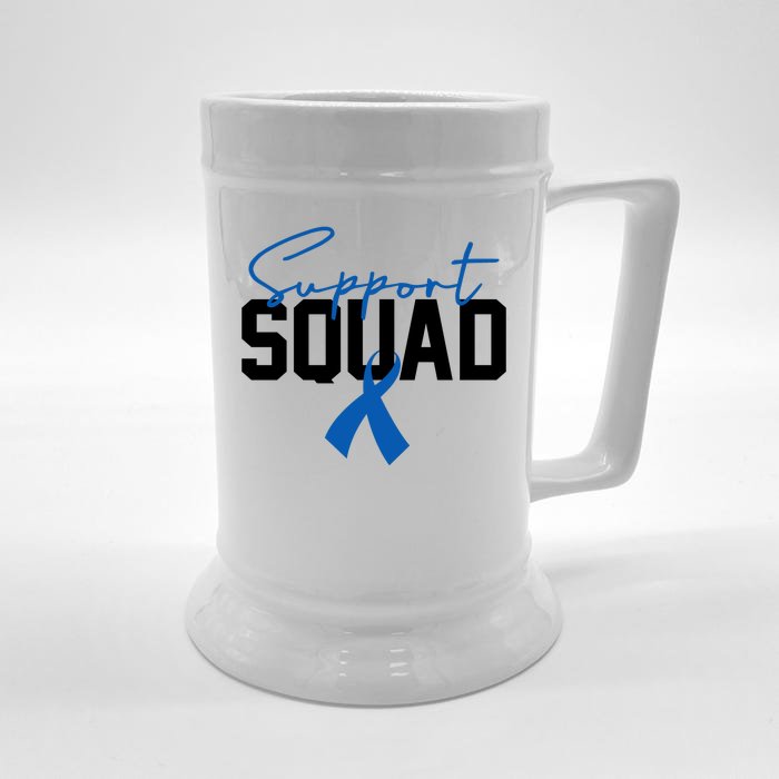 Colon Cancer Awareness Support Squad Front & Back Beer Stein