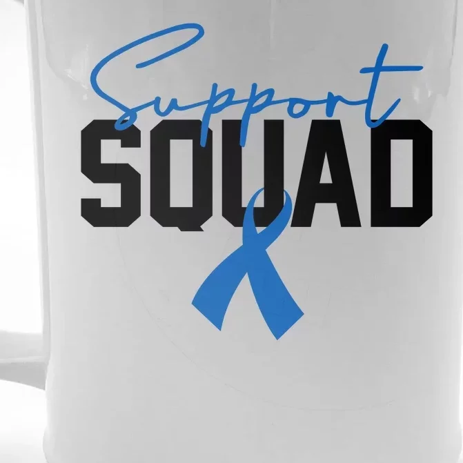 Colon Cancer Awareness Support Squad Front & Back Beer Stein