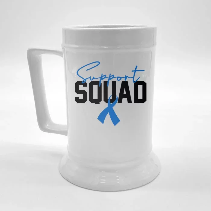 Colon Cancer Awareness Support Squad Front & Back Beer Stein