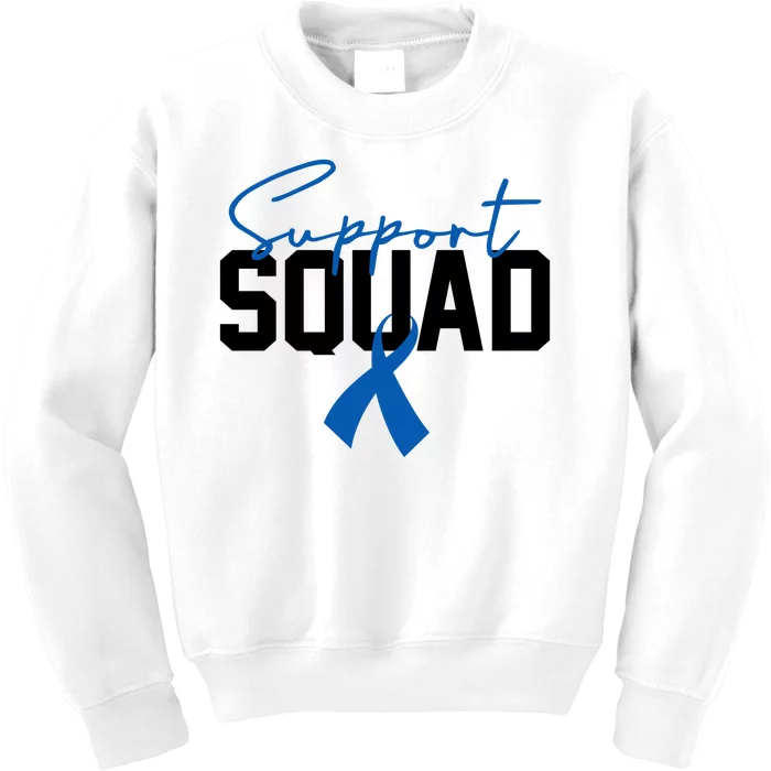 Colon Cancer Awareness Support Squad Kids Sweatshirt