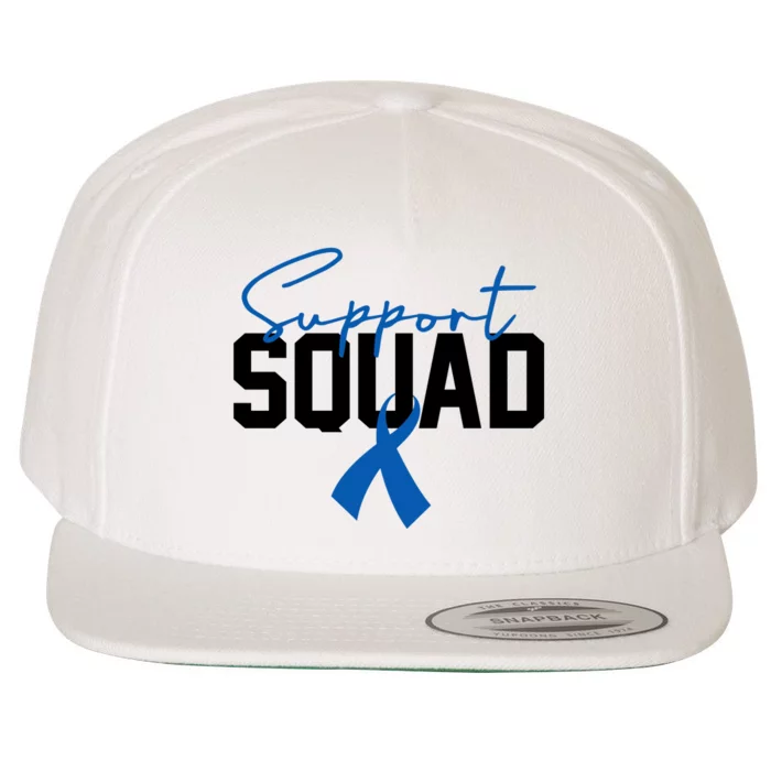 Colon Cancer Awareness Support Squad Wool Snapback Cap