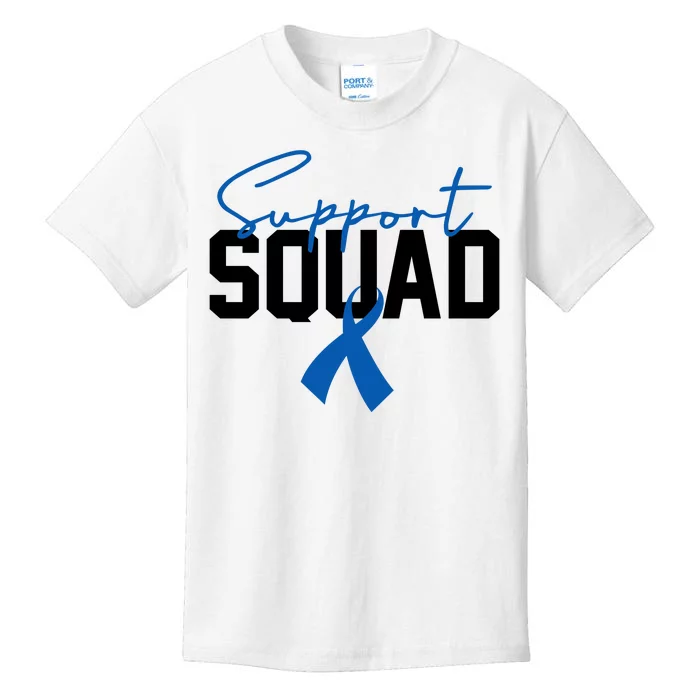 Colon Cancer Awareness Support Squad Kids T-Shirt