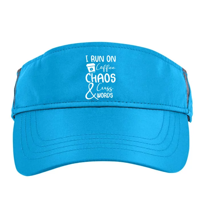 Coffee Chaos And Cuss Words Adult Drive Performance Visor