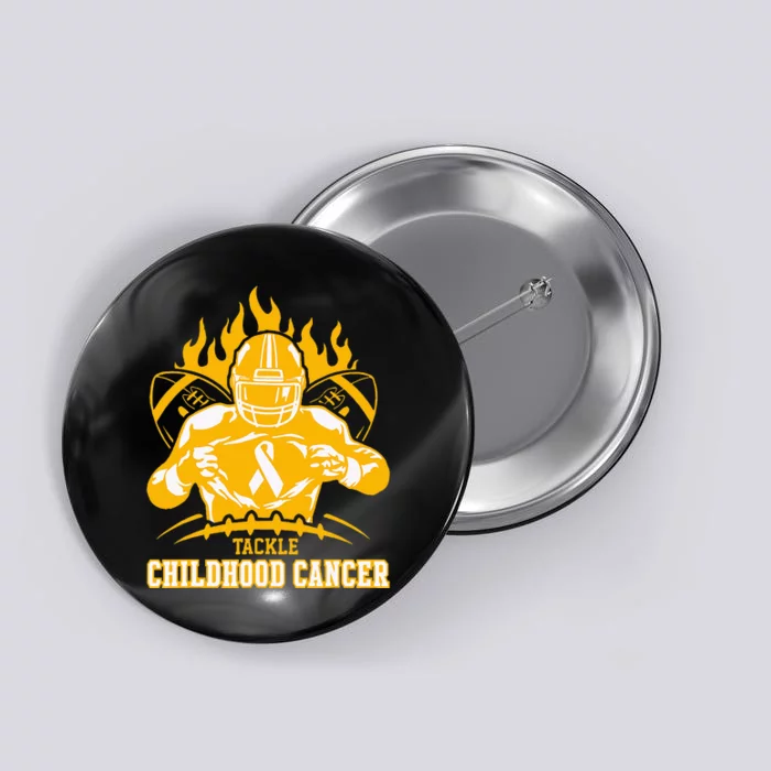 Childhood Cancer Awareness Tackle Childhood Cancer Football Button