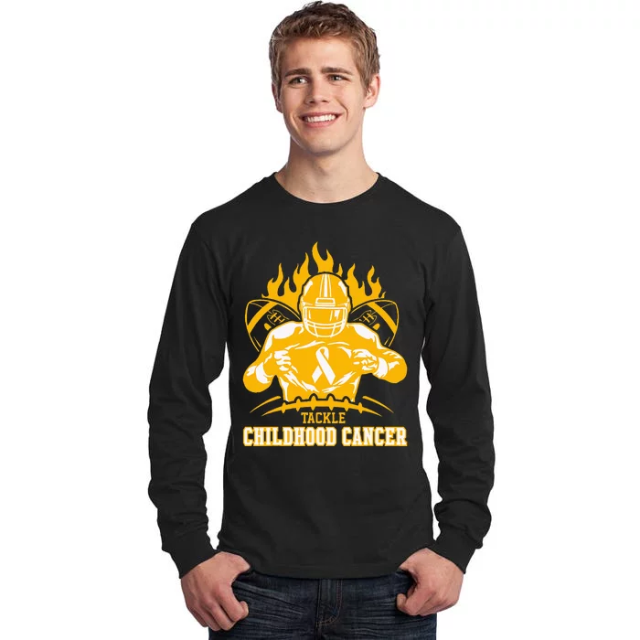 Childhood Cancer Awareness Tackle Childhood Cancer Football Tall Long Sleeve T-Shirt