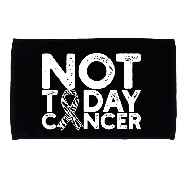 Carcinoid Cancer Awareness Not Today Cancer Zebra Ribbon Microfiber Hand Towel