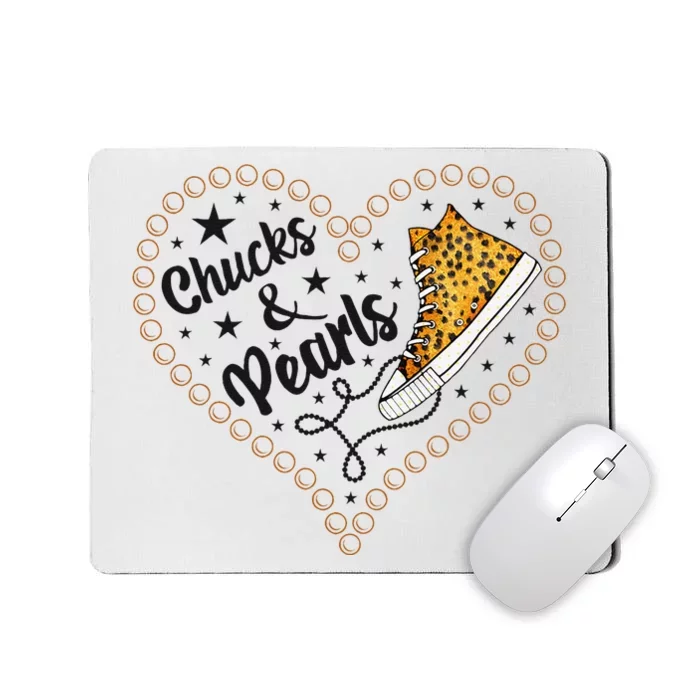 Cute Chucks And Pearls 2024 IM With Kamala Her Harris 2024 Mousepad