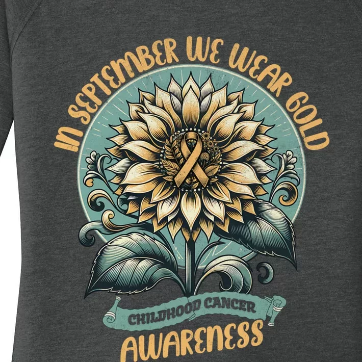 Childhood Cancer Awareness In September Gift Women's Perfect Tri Tunic Long Sleeve Shirt