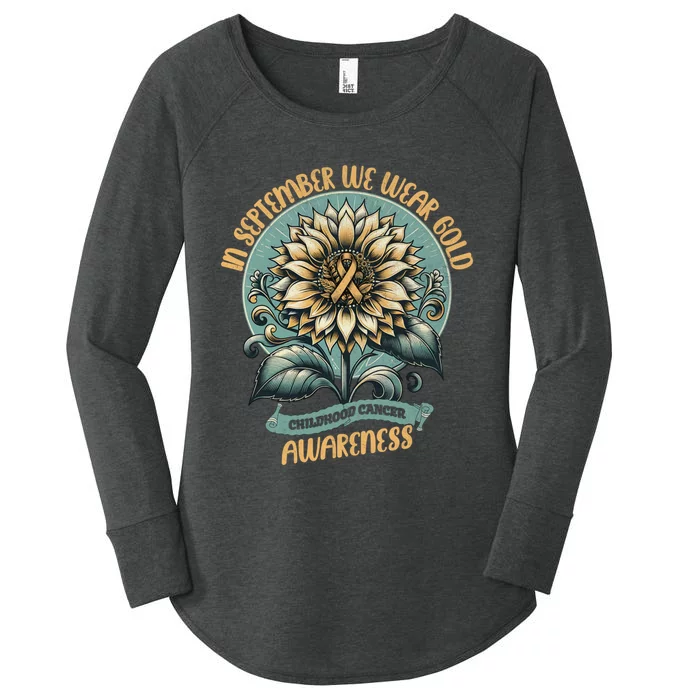 Childhood Cancer Awareness In September Gift Women's Perfect Tri Tunic Long Sleeve Shirt