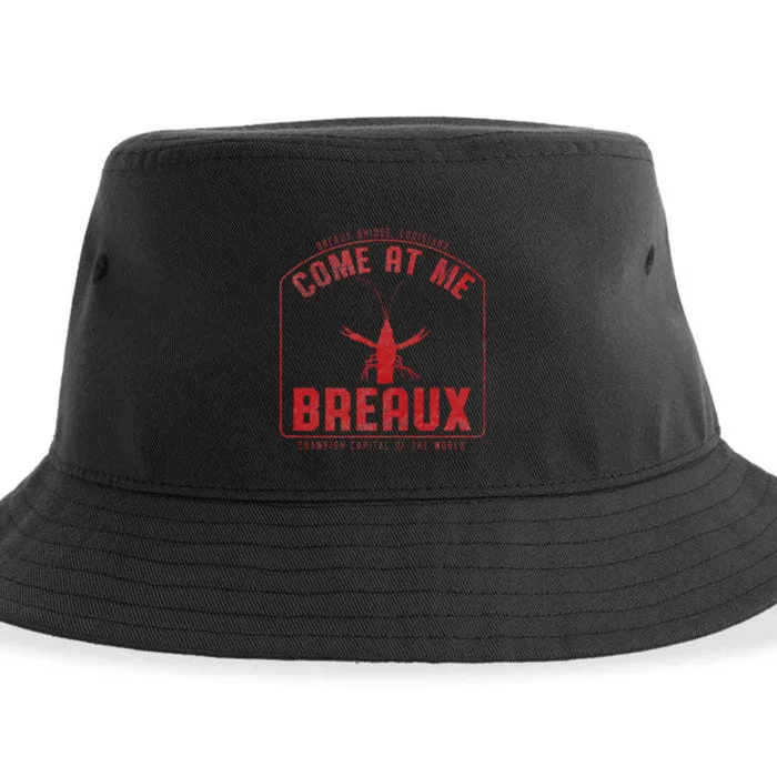 Crawfish Come At Me Breaux Bridge Louisiana Funny Festival Sustainable Bucket Hat