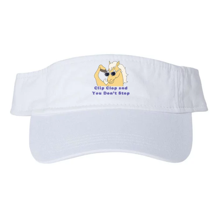 Clip Clop And You Dont Stop Horse Funny Boy Girl Valucap Bio-Washed Visor