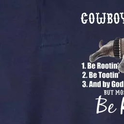 Cowboy Cat Adivse Be Rootin' Be Tootin' Be Shootin Be Kind Meme Softstyle Adult Sport Polo