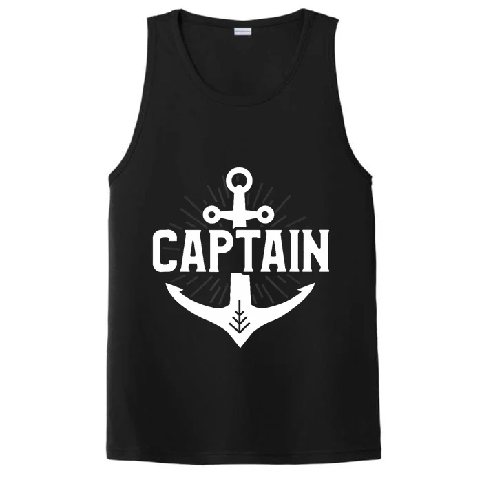 Cute Captain Anchor I Am The Captain Of This Boat Cruising Performance Tank