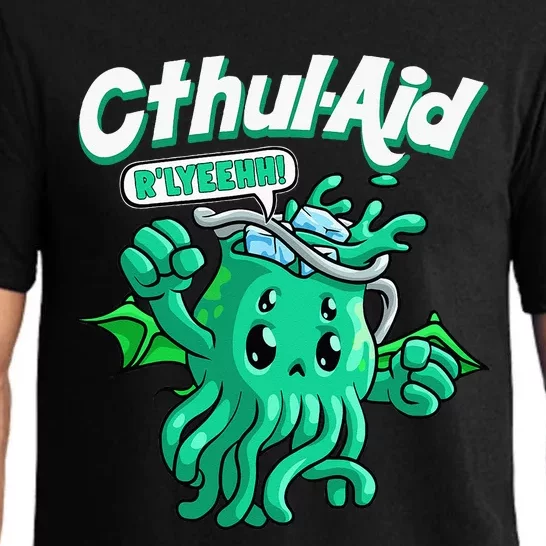 Cool Cthulhu Aid Funny Cthulhu Rlyeehh Cute Meme Halloween Pajama Set