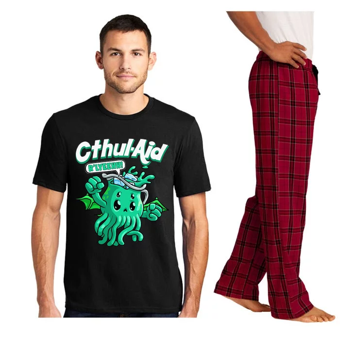 Cool Cthulhu Aid Funny Cthulhu Rlyeehh Cute Meme Halloween Pajama Set