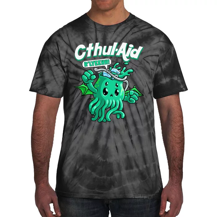 Cool Cthulhu Aid Funny Cthulhu Rlyeehh Cute Meme Halloween Tie-Dye T-Shirt