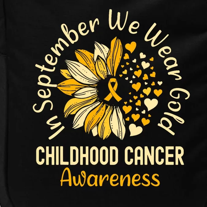 Childhood Cancer Awareness Shirts In September We Wear Gold Impact Tech Backpack