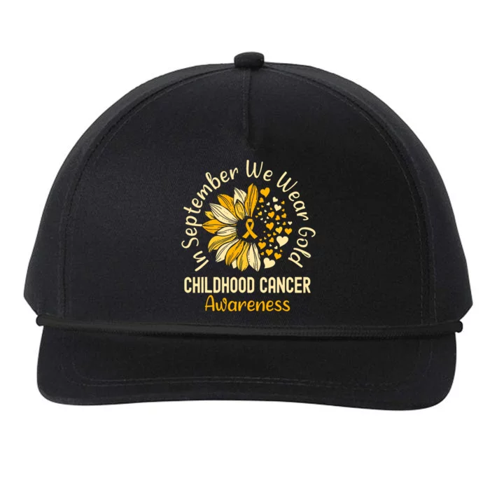 Childhood Cancer Awareness Shirts In September We Wear Gold Snapback Five-Panel Rope Hat