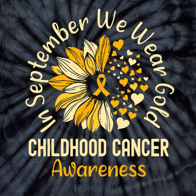 Childhood Cancer Awareness Shirts In September We Wear Gold Tie-Dye T-Shirt