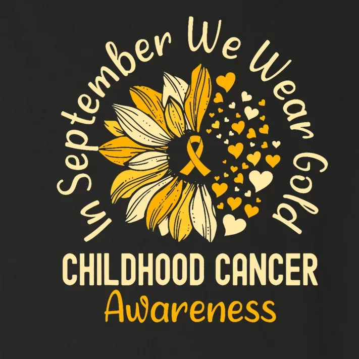 Childhood Cancer Awareness Shirts In September We Wear Gold Toddler Long Sleeve Shirt