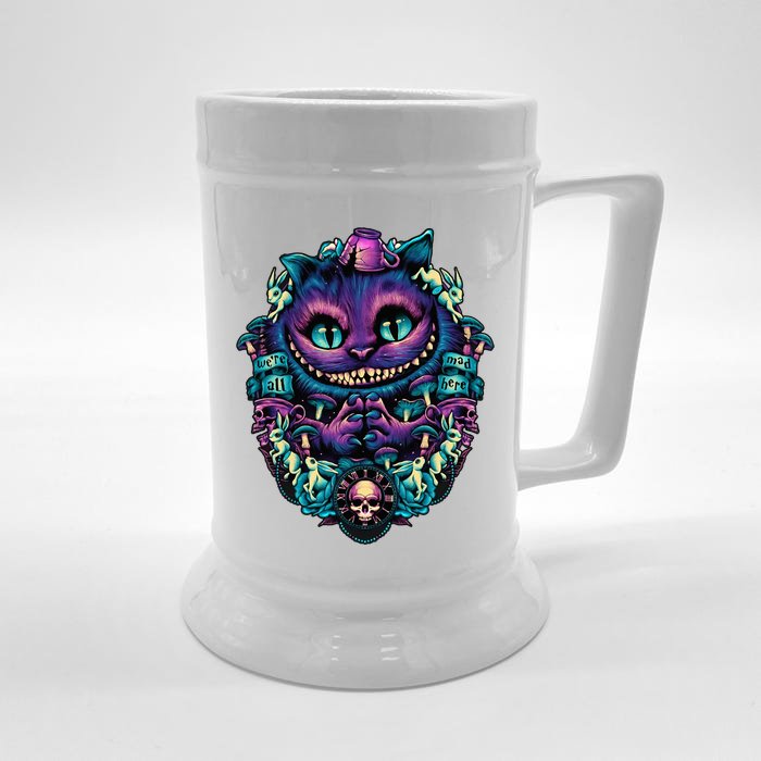 Cheshire Cat Alice In Wonderland Graphic Front & Back Beer Stein