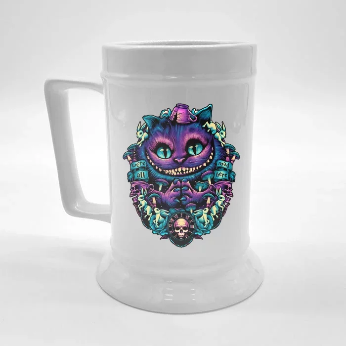 Cheshire Cat Alice In Wonderland Graphic Front & Back Beer Stein