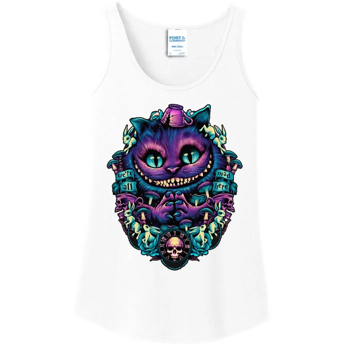 Cheshire Cat Alice In Wonderland Graphic Ladies Essential Tank