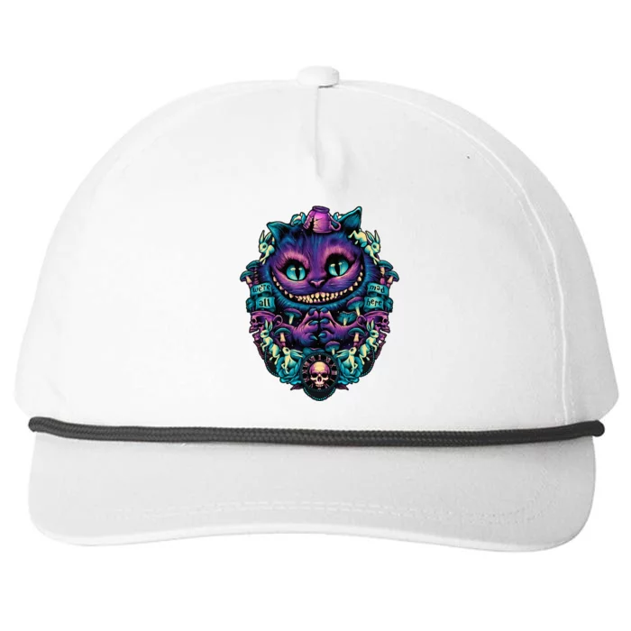 Cheshire Cat Alice In Wonderland Graphic Snapback Five-Panel Rope Hat