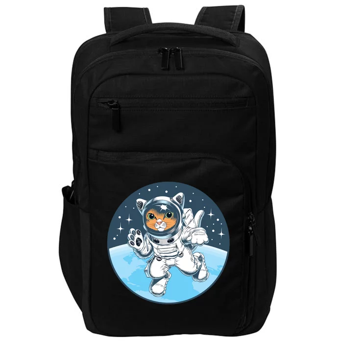 Cute Cat Astronaut Impact Tech Backpack