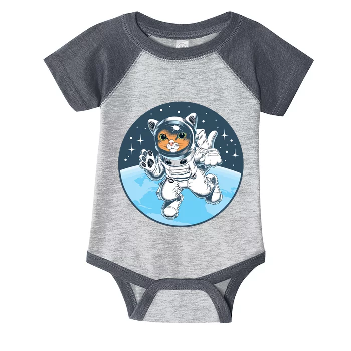 Cute Cat Astronaut Infant Baby Jersey Bodysuit