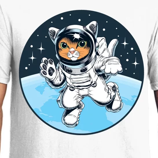 Cute Cat Astronaut Pajama Set