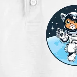 Cute Cat Astronaut Dry Zone Grid Performance Polo