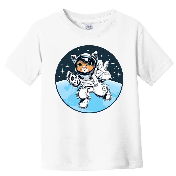 Cute Cat Astronaut Toddler T-Shirt