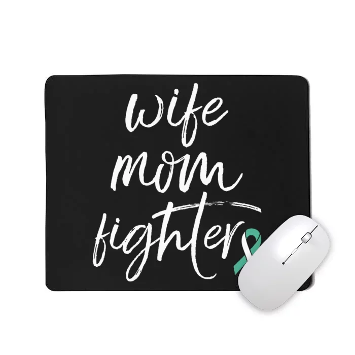 Cervical Cancer Awareness Ribbon Wife Mom Fighter Mousepad