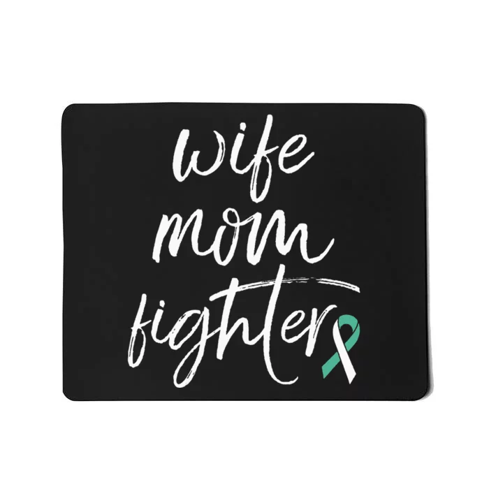 Cervical Cancer Awareness Ribbon Wife Mom Fighter Mousepad