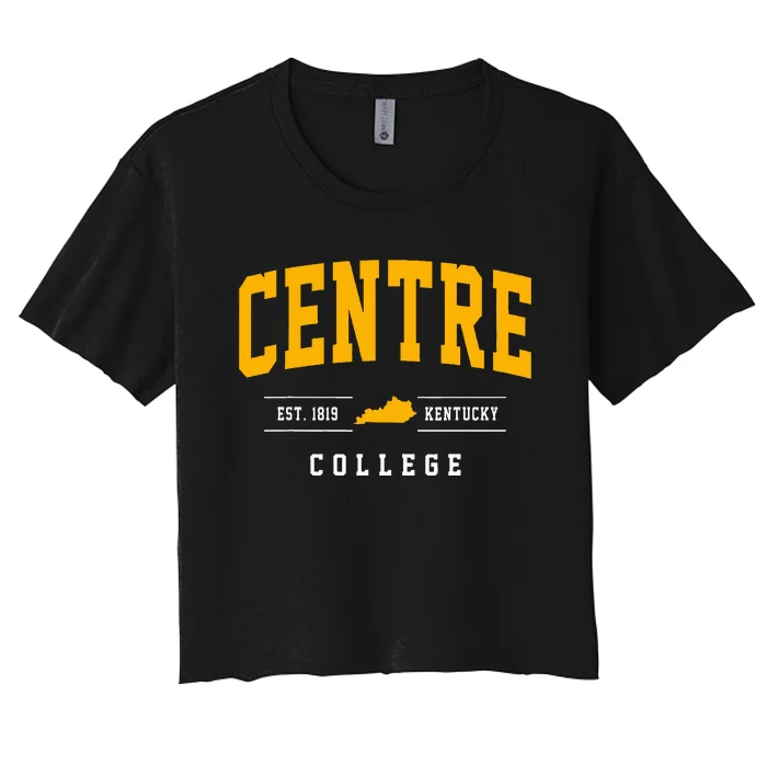 Centre College Arch Vintage Design Women's Crop Top Tee