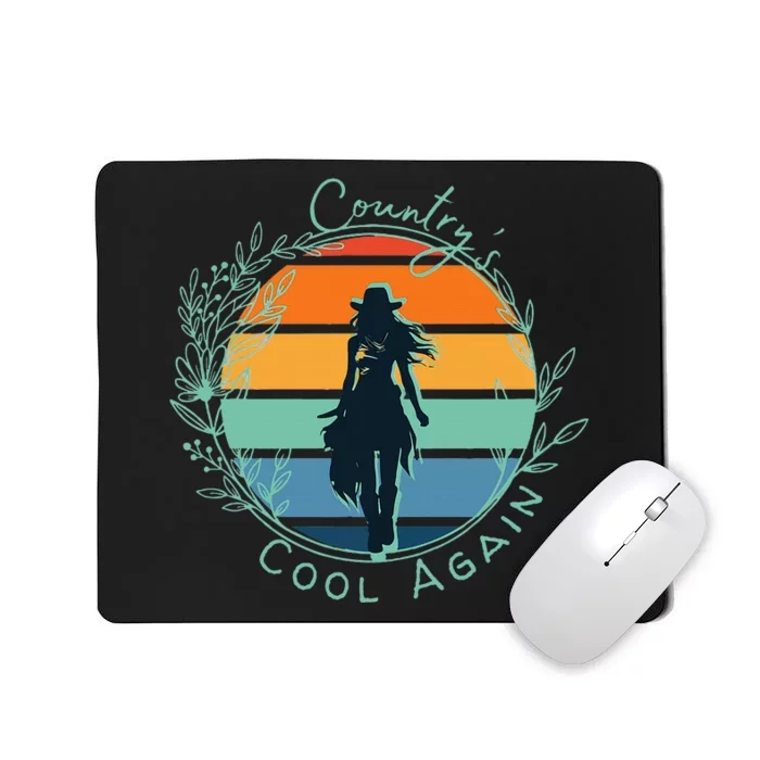 CountryS Cool Again Lainey Vibe Wildflowers And Wild Horses Mousepad