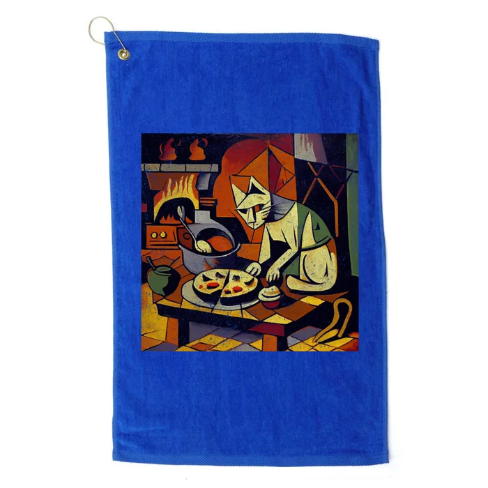 Cat Cooking Apple Pie Gift Platinum Collection Golf Towel