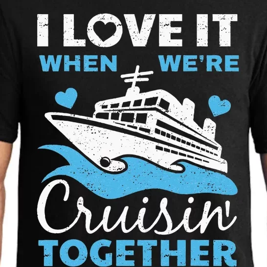 Cool Cruise Art Men Women Cruise Ship Couple Family Vacation Pajama Set