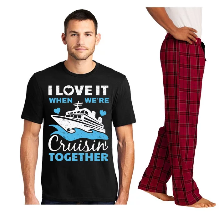 Cool Cruise Art Men Women Cruise Ship Couple Family Vacation Pajama Set