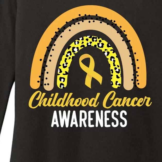 Childhood Cancer Awareness Rainbow Gold Ribbon Womens CVC Long Sleeve Shirt