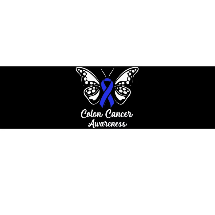 Colon Cancer Awareness Colorectal Cancer Blue Butterfly Bumper Sticker