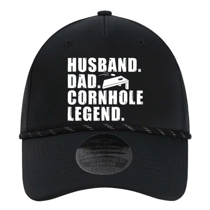 Cool Cornhole Art For Men Husband Dad Corn Hole Legend Sport Performance The Dyno Cap