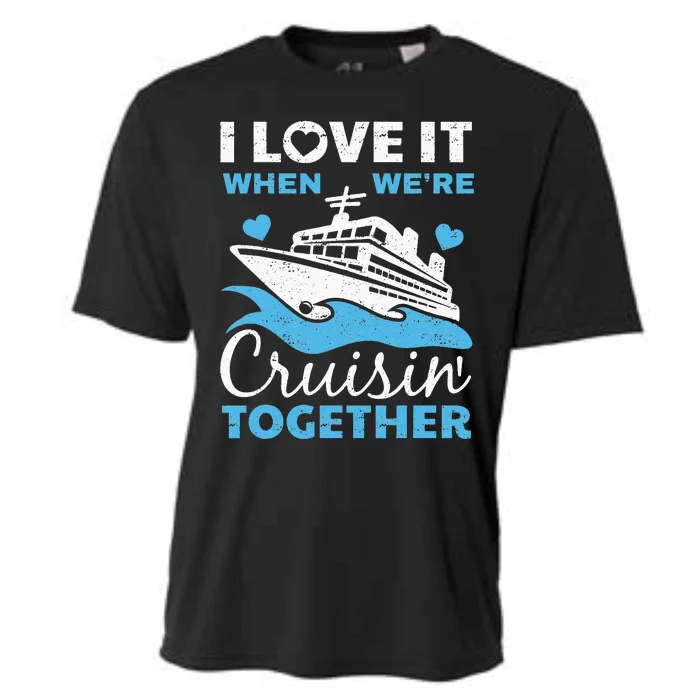 Cool Cruise Art Cruise Ship Couple Family Vacation Cooling Performance Crew T-Shirt