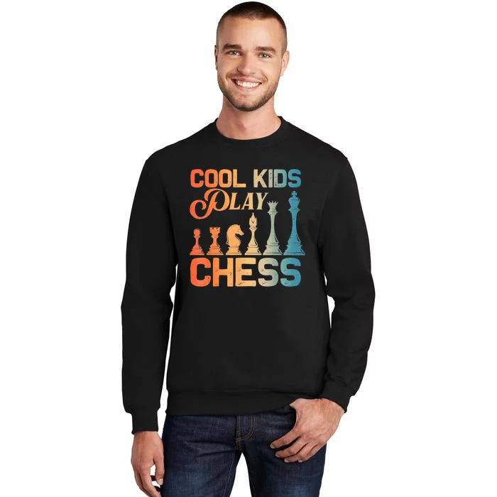 Cool Chess Art Chess Lover Chess Player Tall Sweatshirt