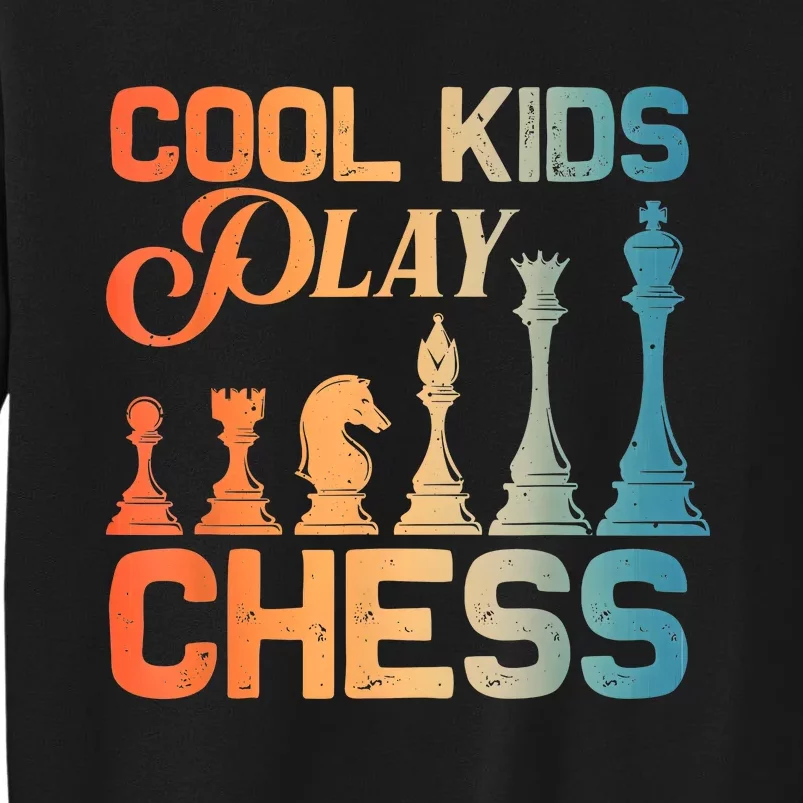 Cool Chess Art Chess Lover Chess Player Tall Sweatshirt