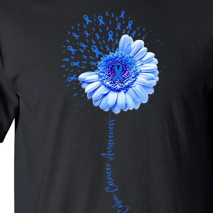 Colon Cancer Awareness Flower Survivor Fighter Tall T-Shirt