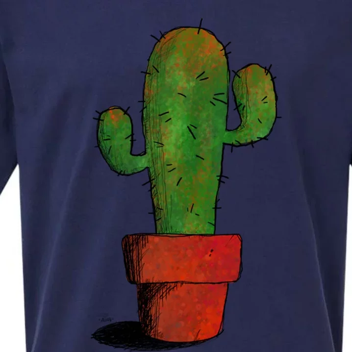 Cool Cactus Art Cacti Succulent Saguaro Gift Sueded Cloud Jersey T-Shirt