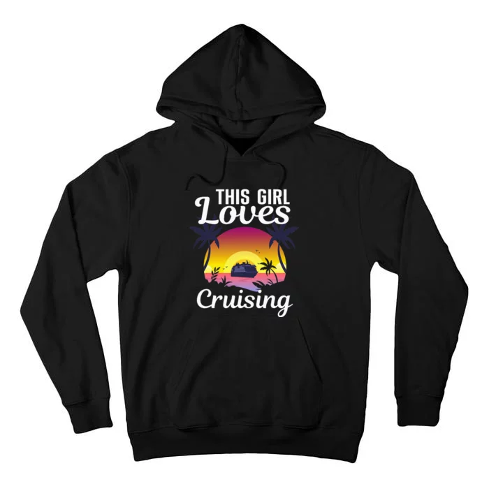 Cool Cruising Art For Cruise Ship Travel Lover Tall Hoodie