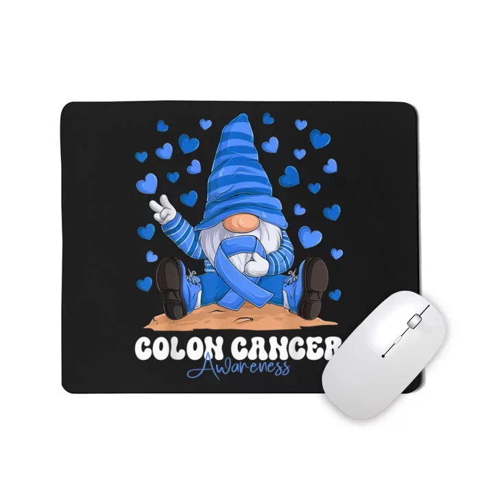 Colon Cancer Awareness Month Blue Ribbon Gnome Mousepad